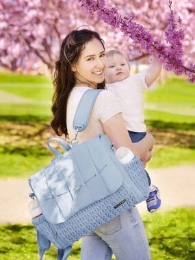 Hannah & Sophia BELLE Convertible Diaper Bag Backpack Messenger Changing Pad